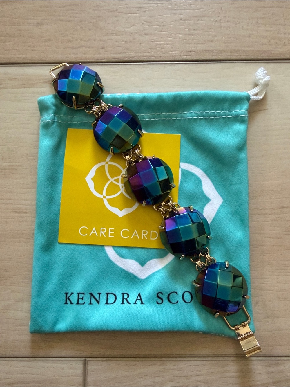 EUC Vintage Kendra Scott Cobalt Iridescent Bracelet